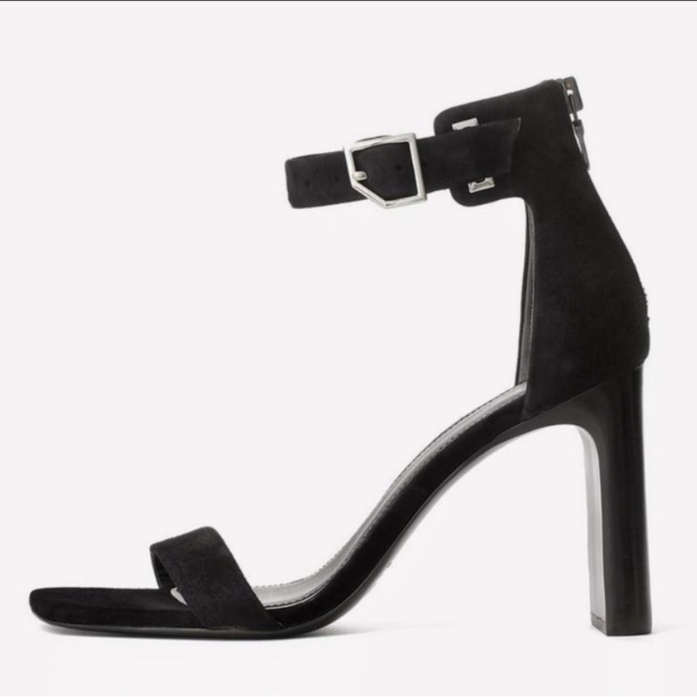 $395 NIB! RAG & BONE Black Suede Ellis Sandals Size 10 - Picture 2 of 7